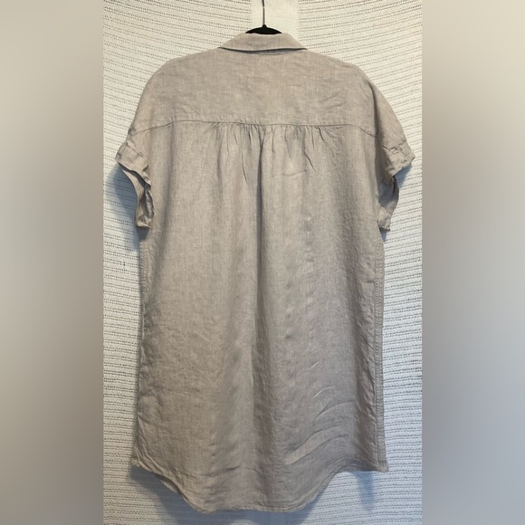 Tahari Beige Button-Up Dress - Picture 2 of 5